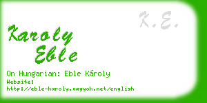 karoly eble business card